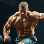 Athlète en pleine action, montrant la performance sportive.